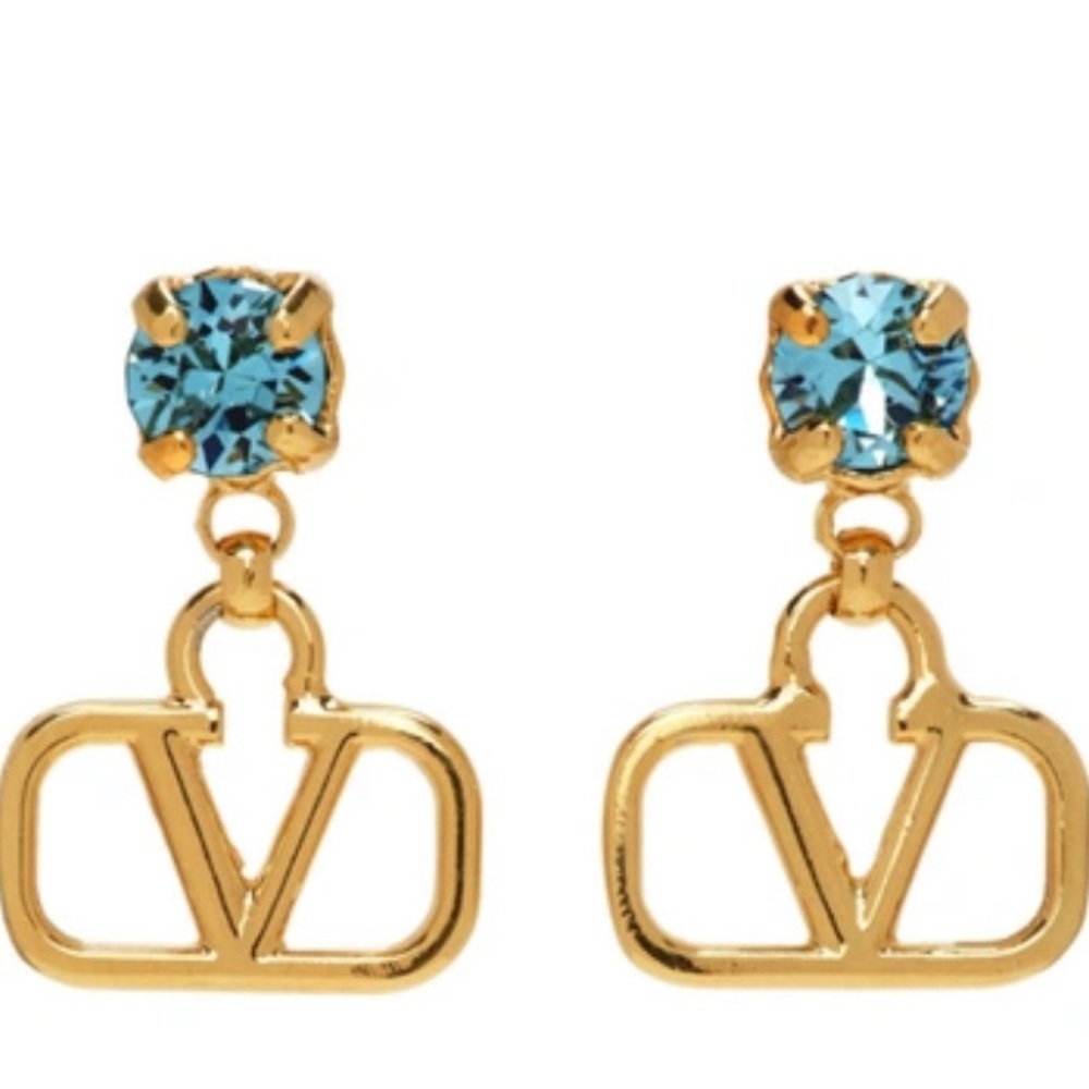 valentino vlogo crystal earrings